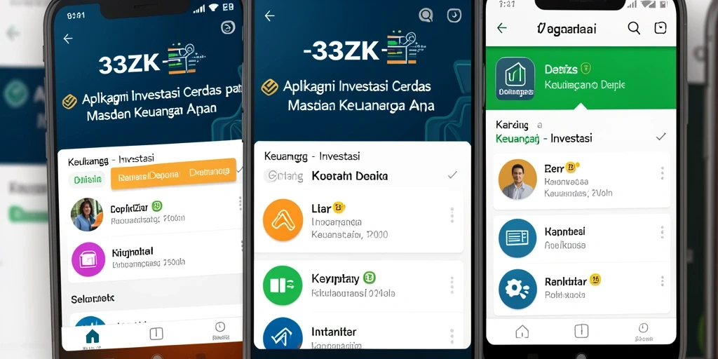 Antarmuka aplikasi 33ZK yang user-friendly untuk investasi.