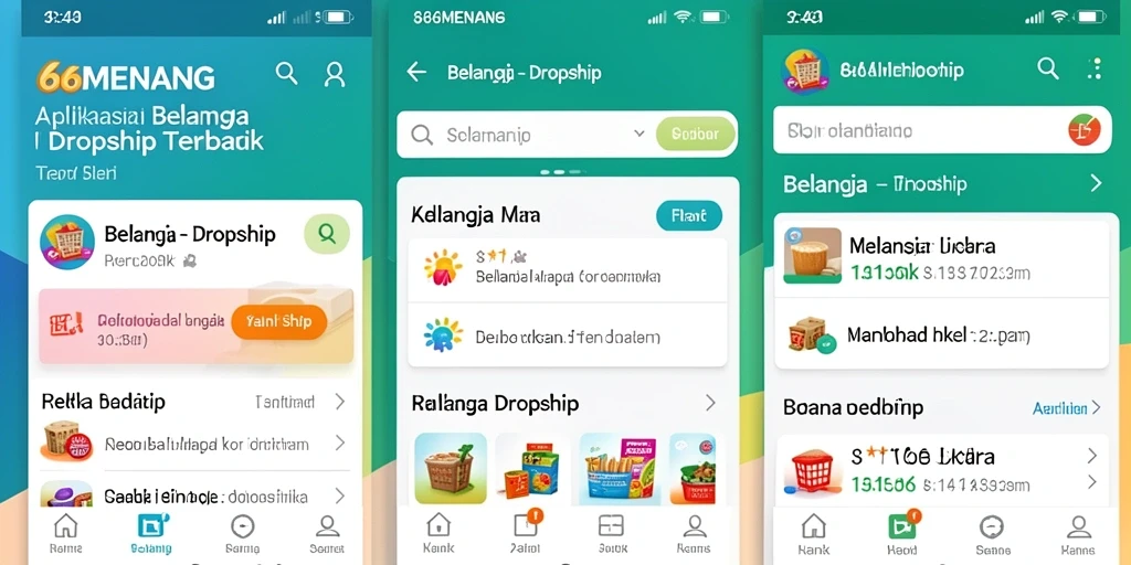 Antarmuka user-friendly aplikasi Dropship 66MENANG.