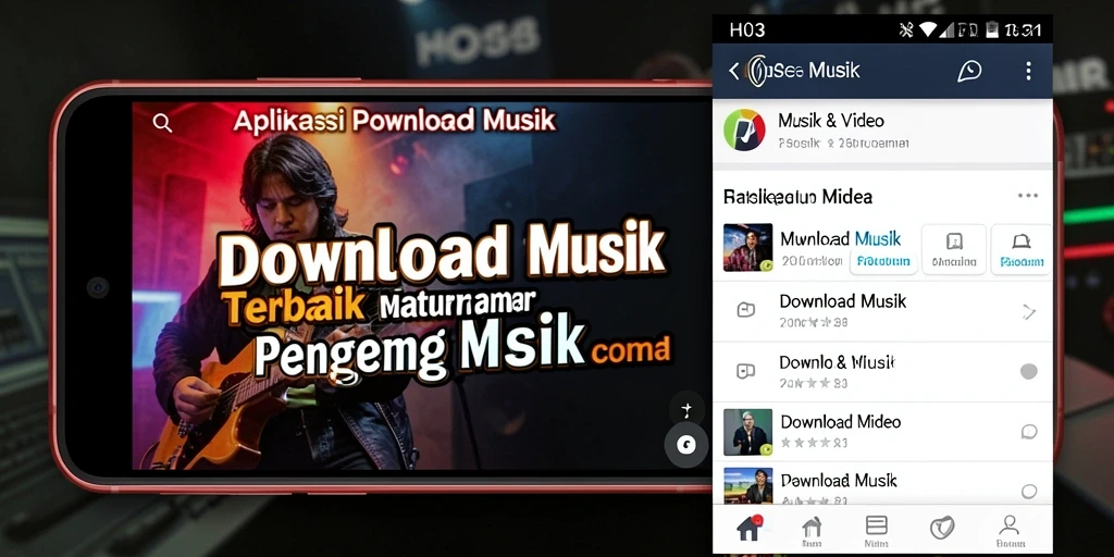 Tampilan antarmuka H03 yang menarik dan mudah digunakan untuk Download Musik.
