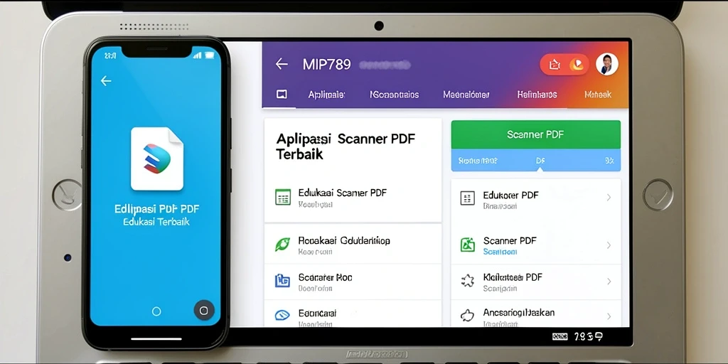 Antarmuka aplikasi MVP789 dengan fitur Scanner PDF yang menarik.