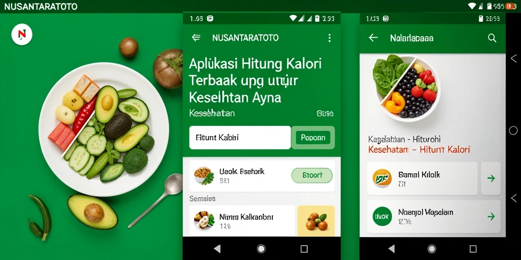Antarmuka pengguna NUSANTARATOTO untuk menghitung kalori harian.