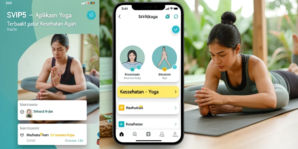 Tampilan antarmuka SVIP5 yang bersih dan menarik untuk latihan Yoga.