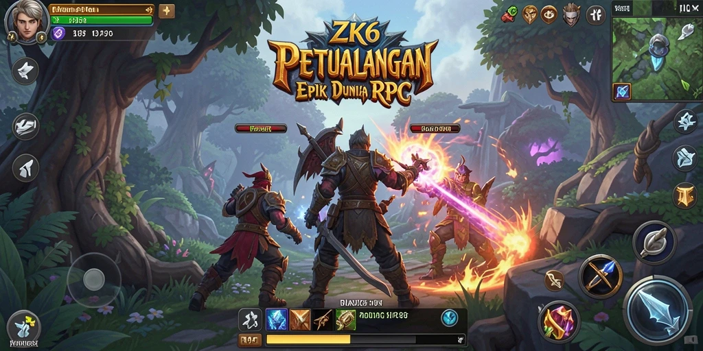 Tampilan antarmuka permainan RPG yang menarik di ZK6.